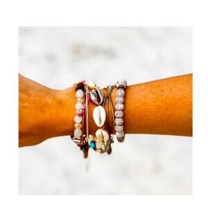 Logan Tay Adjustable Shell Bracelet.